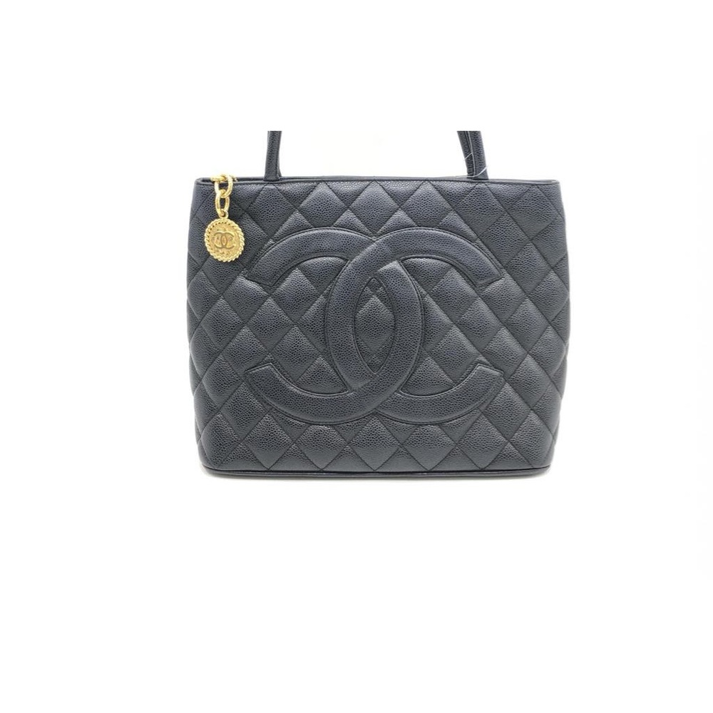 CHANEL Caviar Medallion Tote Bag with Hologram- AUTHENTIC 100%